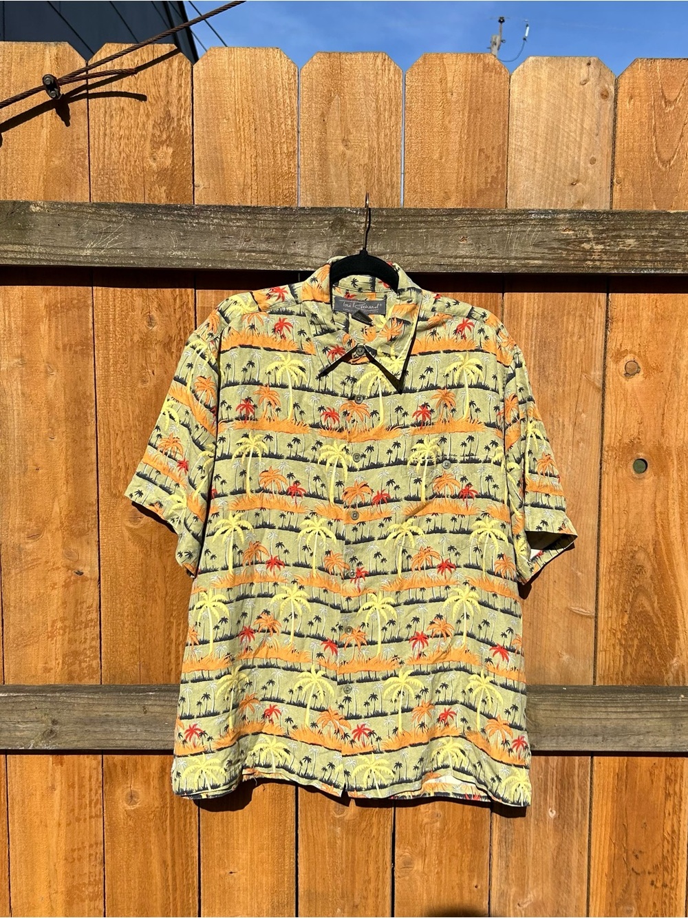 Vintage Tori Richards Silk Hawaiian Shirt size men large‎ summer spring beach